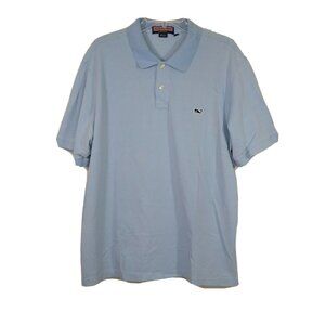 Vineyard Vines Polo Shirt Collared Men Size XL Blue Short Sleeve Logo WEXFORD
